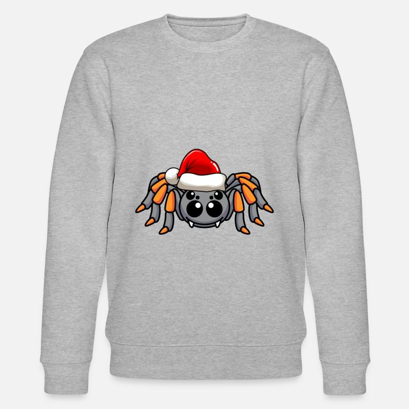 Tarantula Comic Weihnachten - Stanley/Stella Unisex Bio-Sweatshirt CHANGER  - Grau meliert