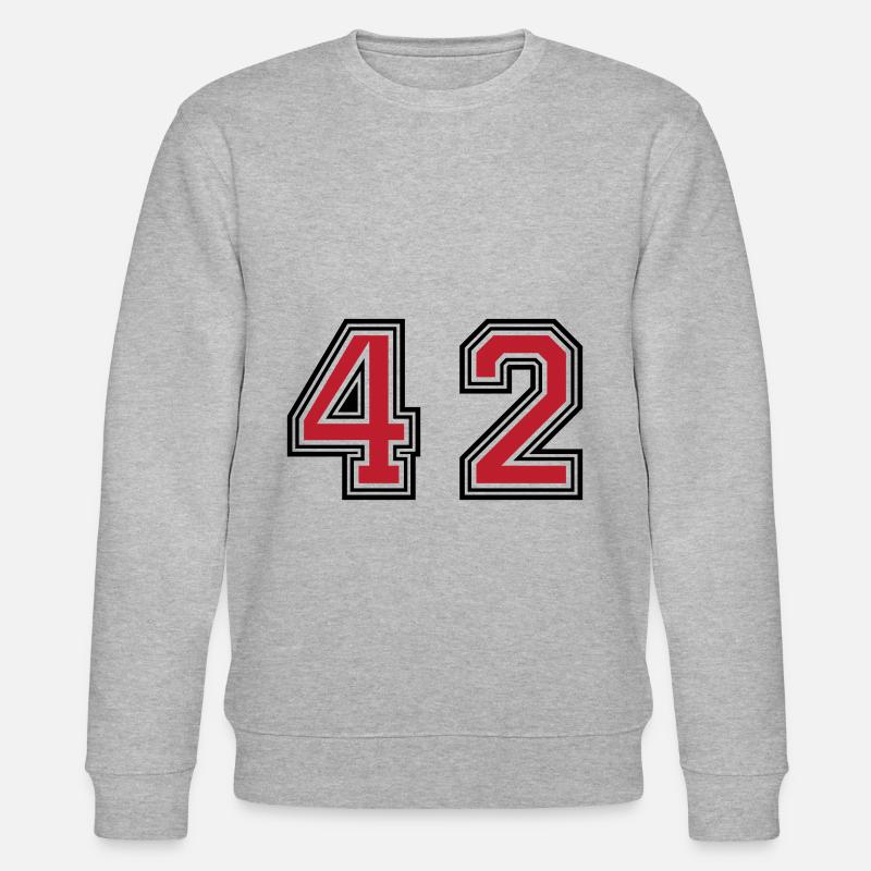 42 Zahl symbol - Stanley/Stella Unisex Bio-Sweatshirt CHANGER  - Grau meliert