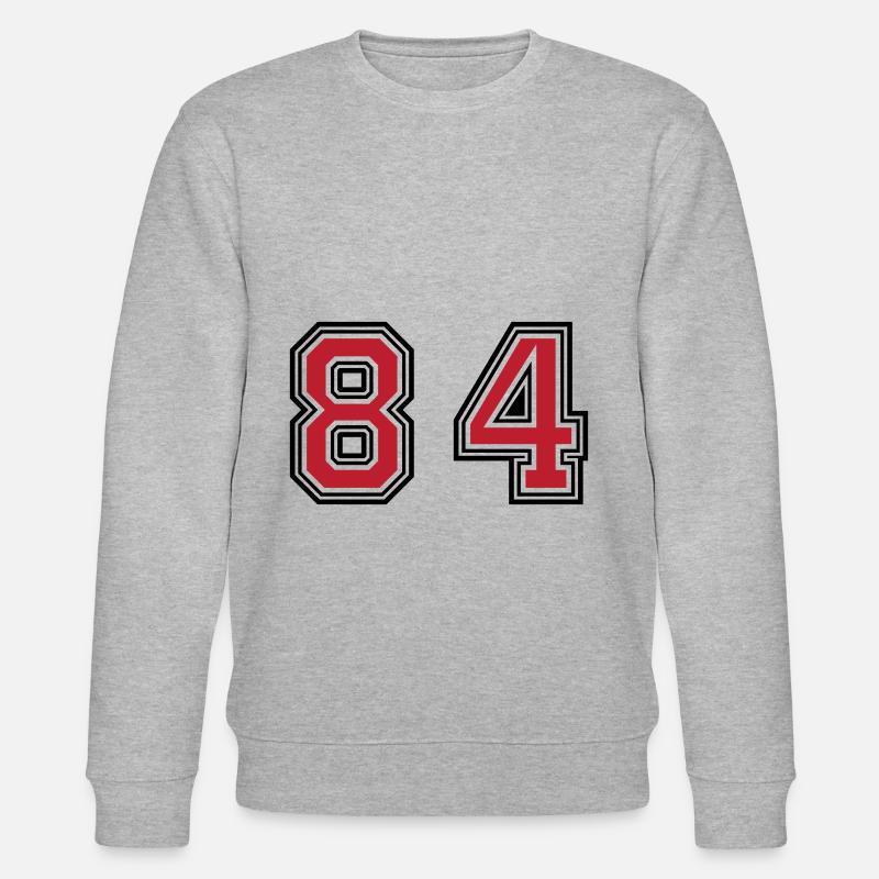 84 Zahl Symbol - Stanley/Stella Unisex Bio-Sweatshirt CHANGER  - Grau meliert