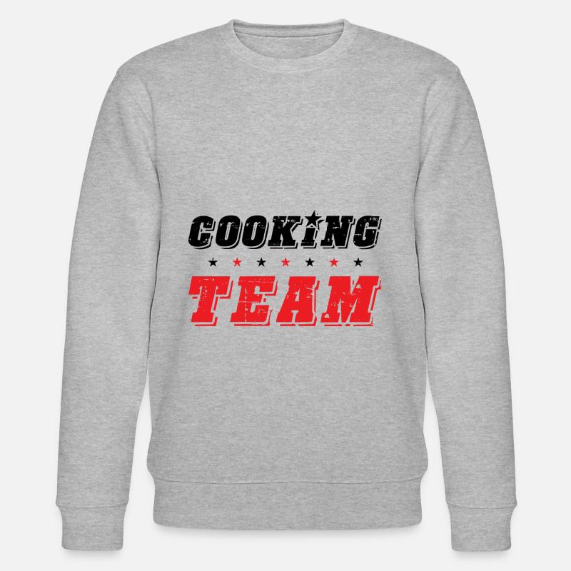 Cooking Team - Stanley/Stella Unisex Bio-Sweatshirt CHANGER  - Grau meliert