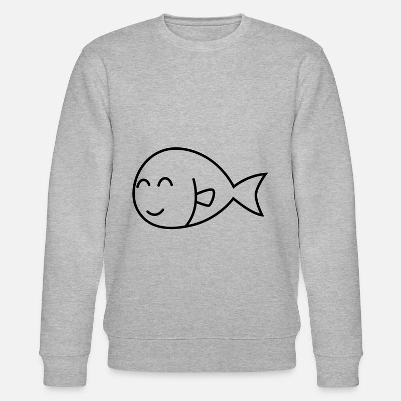 Poisson rouge Comic Animal - Sweat bio CHANGER Stanley/Stella Unisexe - gris chiné