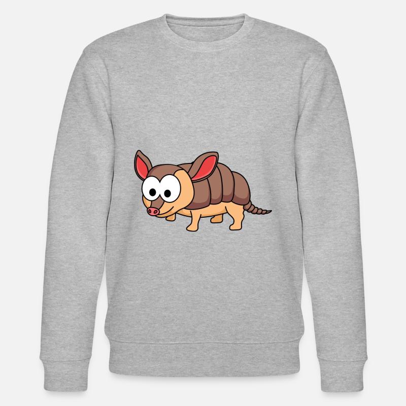 Gürteltier Comic Tier - Stanley/Stella Unisex Bio-Sweatshirt CHANGER  - Grau meliert