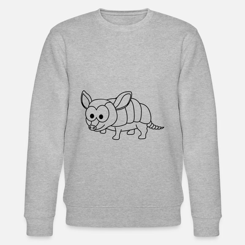 Gürteltier Comic Tier - Stanley/Stella Unisex Bio-Sweatshirt CHANGER  - Grau meliert