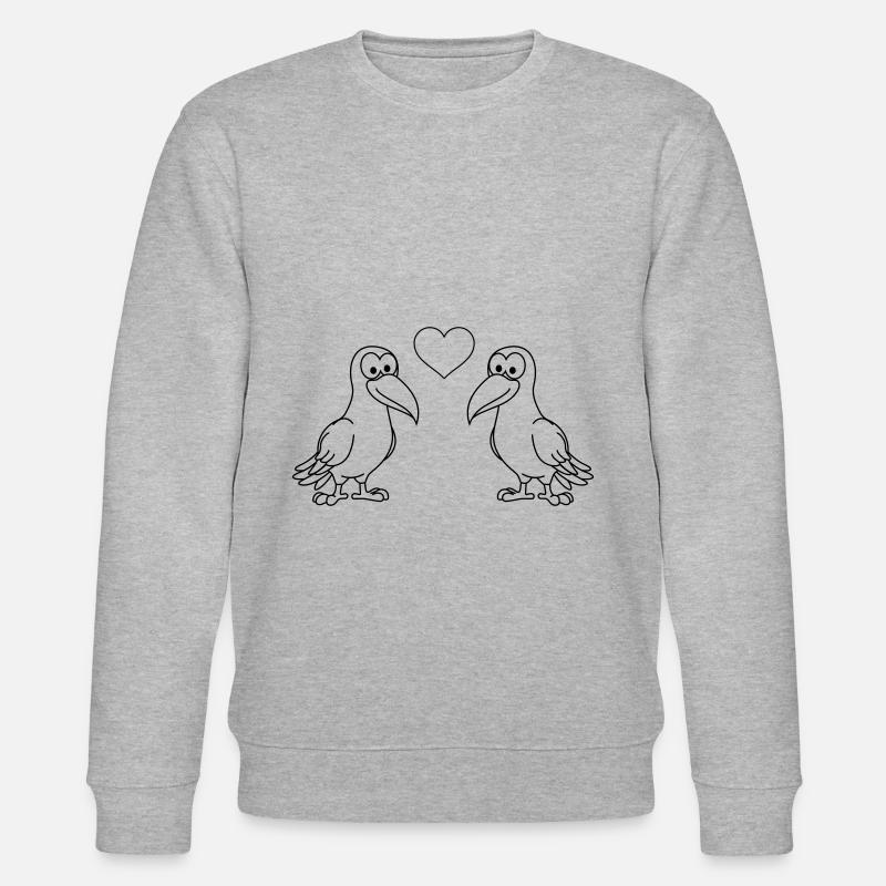 Crow Comic Couple Amour - Sweat bio CHANGER Stanley/Stella Unisexe - gris chiné
