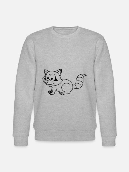 Raccoon Comic Animal - Stanley/Stella CHANGER Unisex Organic Sweatshirt - heather grey