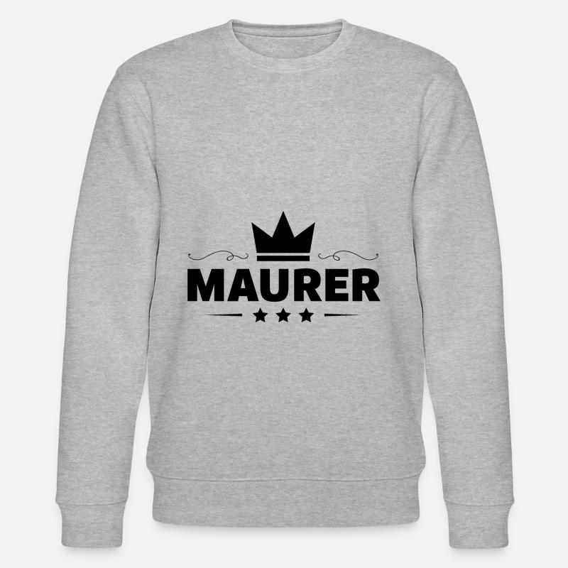 Maurer Beruf - Stanley/Stella Unisex Bio-Sweatshirt CHANGER  - Grau meliert