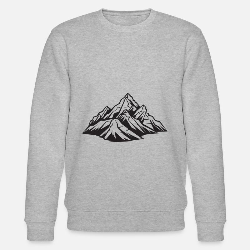 Berge Symbol Icon - Stanley/Stella Unisex Bio-Sweatshirt CHANGER  - Grau meliert