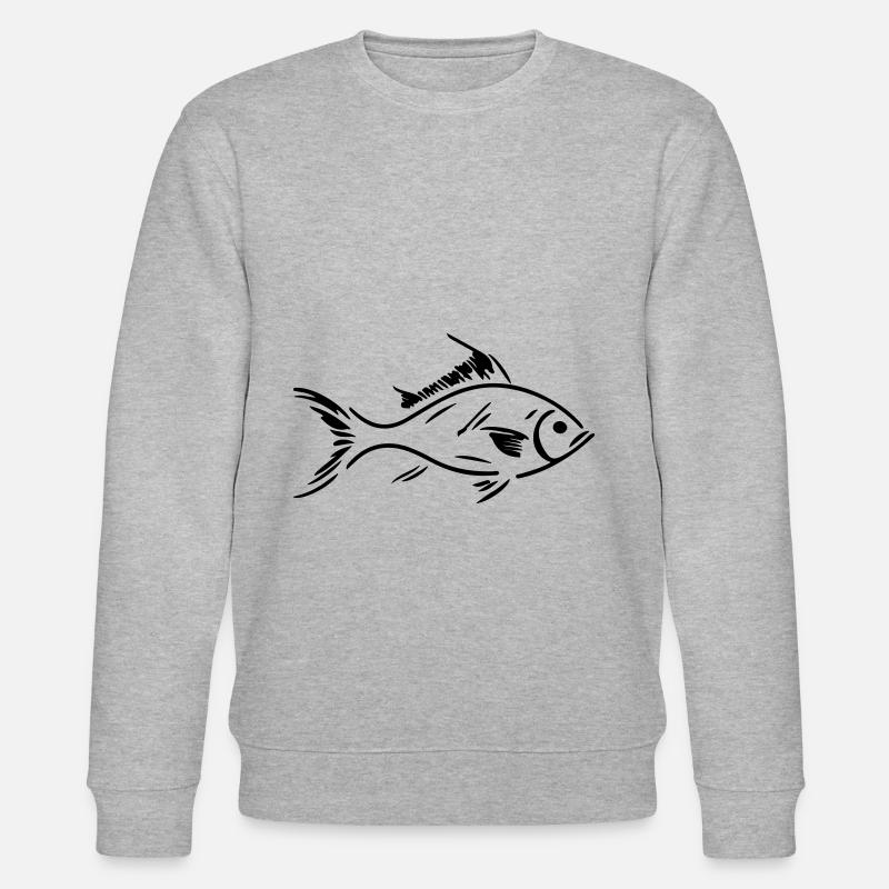 Silhouette de poisson - Sweat bio CHANGER Stanley/Stella Unisexe - gris chiné