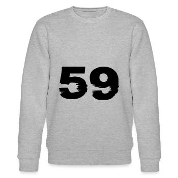 59 Nombre - Sweat bio CHANGER Stanley/Stella Unisexe - gris chiné - Devant - Nik (191cm) & Marisol (170cm)