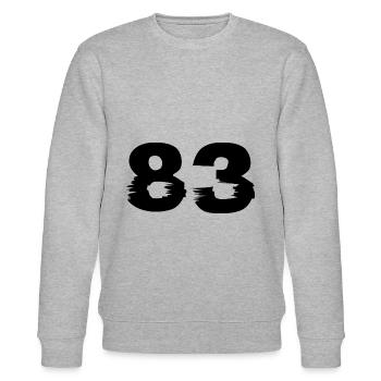 83 number - Stanley/Stella CHANGER Unisex Organic Sweatshirt - heather grey - Front - Nik (191cm) & Marisol (170cm)
