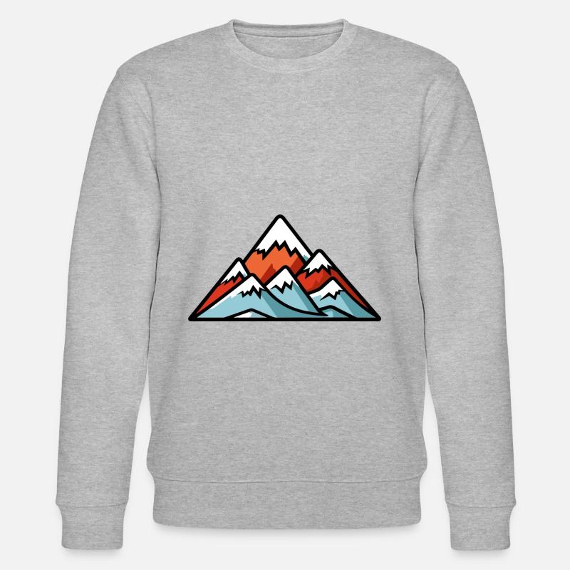 Berge Symbol Silhouette - Stanley/Stella Unisex Bio-Sweatshirt CHANGER  - Grau meliert