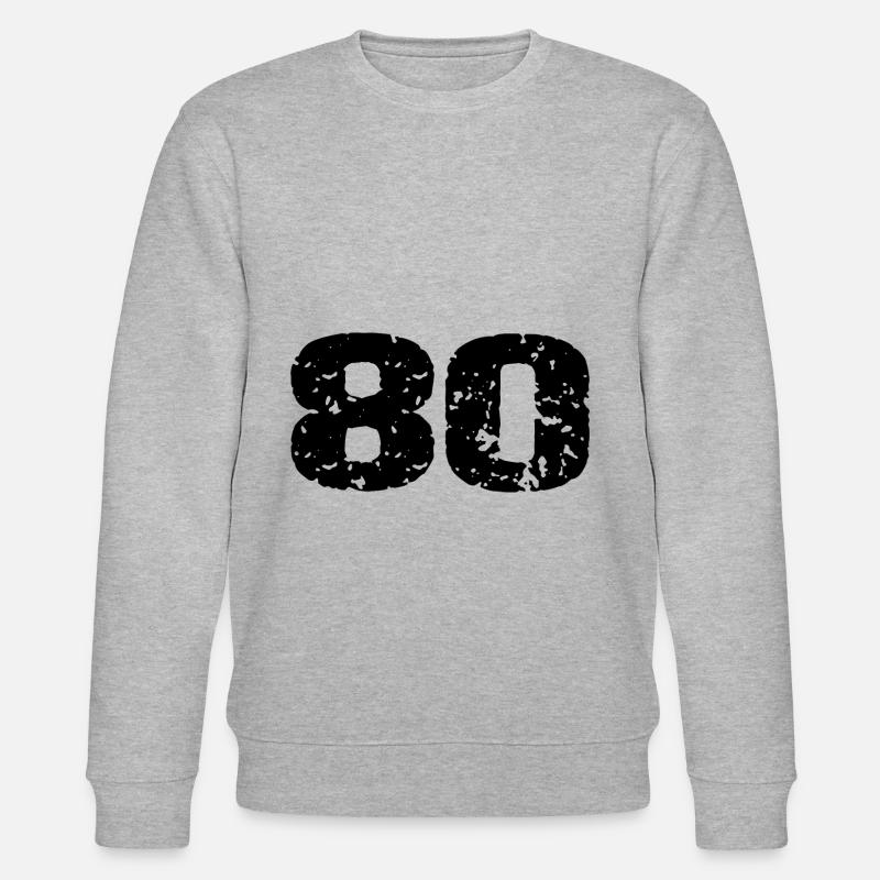 80 Number jersey - Stanley/Stella CHANGER Unisex Organic Sweatshirt - heather grey