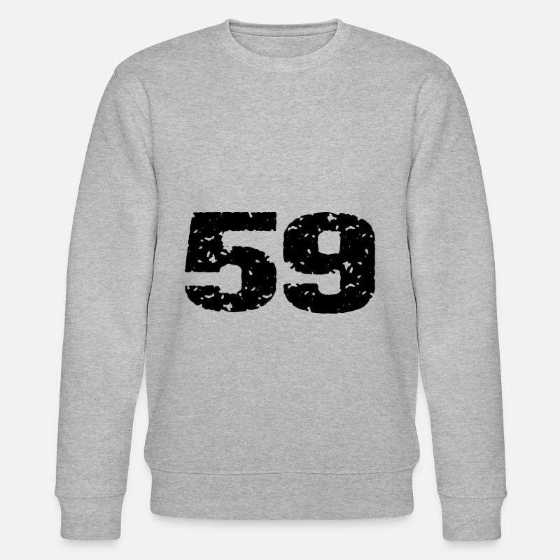 59 Number jersey - Stanley/Stella CHANGER Unisex Organic Sweatshirt - heather grey