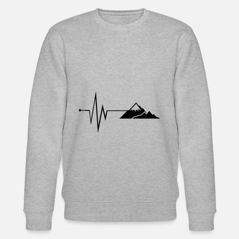 Puls Mountains Silhouette - Sweat bio CHANGER Stanley/Stella Unisexe - gris chiné