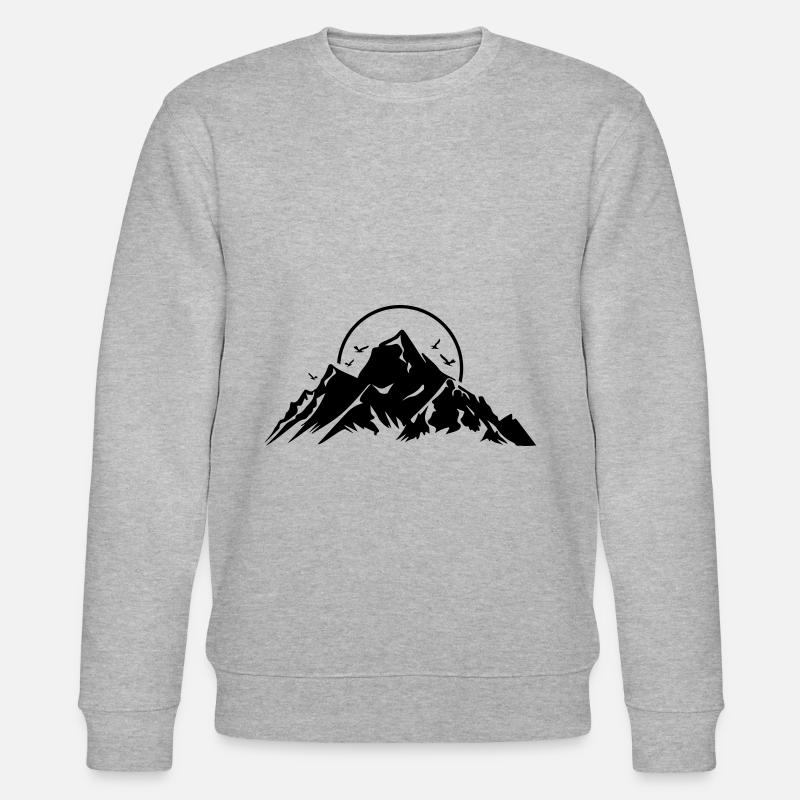 Berge Silhouette Natur - Stanley/Stella Unisex Bio-Sweatshirt CHANGER  - Grau meliert