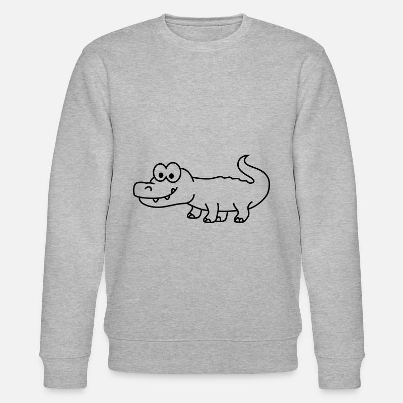 Alligator Comic Tier - Stanley/Stella Unisex Bio-Sweatshirt CHANGER  - Grau meliert