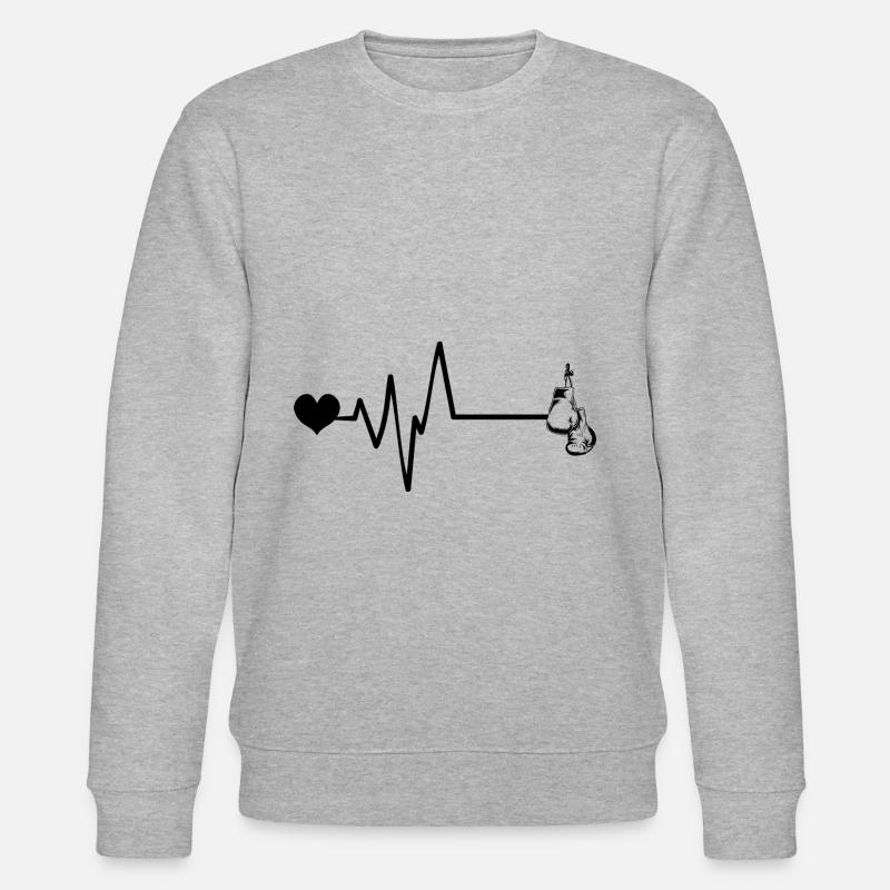 Boxen Boxhandschuhe Puls Liebe - Stanley/Stella Unisex Bio-Sweatshirt CHANGER  - Grau meliert