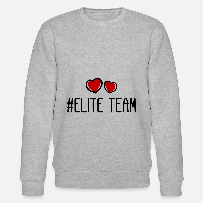 Elite Team Herz Liebe - Stanley/Stella Unisex Bio-Sweatshirt CHANGER  - Grau meliert