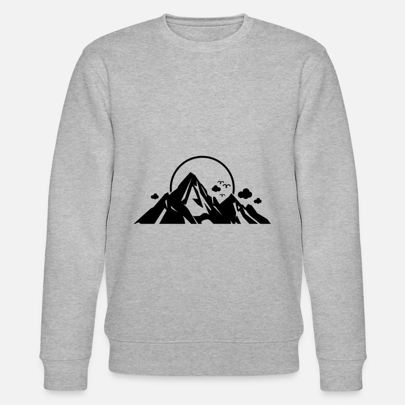 Berge Symbol Mountains - Stanley/Stella Unisex Bio-Sweatshirt CHANGER  - Grau meliert