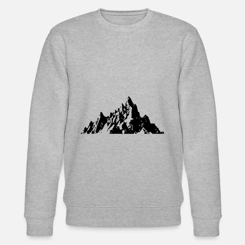 Berg Silhouette Symbol - Stanley/Stella Unisex Bio-Sweatshirt CHANGER  - Grau meliert
