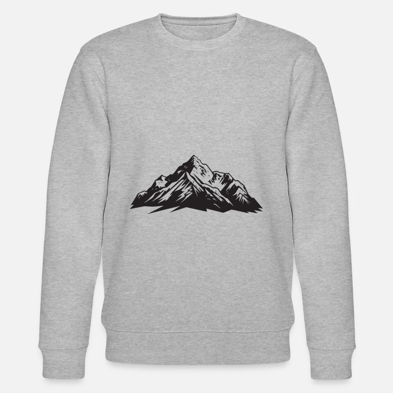 Mountains Symbol - Stanley/Stella Unisex Bio-Sweatshirt CHANGER  - Grau meliert