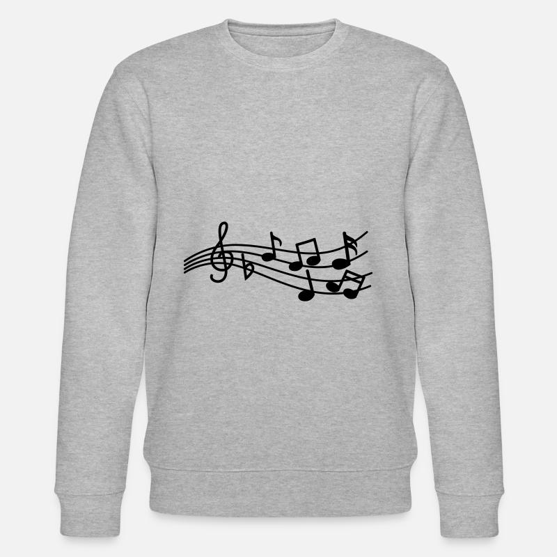 Panneau des notes de musique - Sweat bio CHANGER Stanley/Stella Unisexe - gris chiné