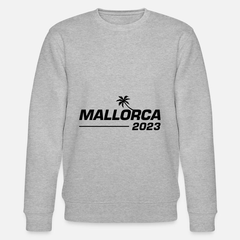 Mallorca 2023 Palme - Stanley/Stella Unisex Bio-Sweatshirt CHANGER  - Grau meliert
