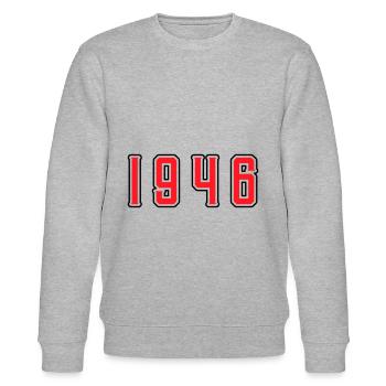 1946 Jahr Geburtstag - Stanley/Stella Unisex Bio-Sweatshirt CHANGER  - Grau meliert - Vorne - Nik (191cm) & Marisol (170cm)