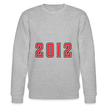 2012 year birthday - Stanley/Stella CHANGER Unisex Organic Sweatshirt - heather grey - Front - Nik (191cm) & Marisol (170cm)