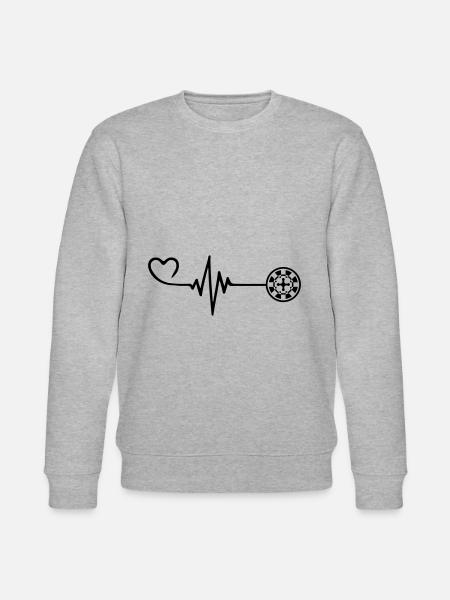 Roulette Pulse Heart - Stanley/Stella CHANGER Unisex Organic Sweatshirt - heather grey