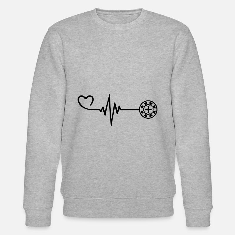 Roulette Pulse Heart - Sweat bio CHANGER Stanley/Stella Unisexe - gris chiné