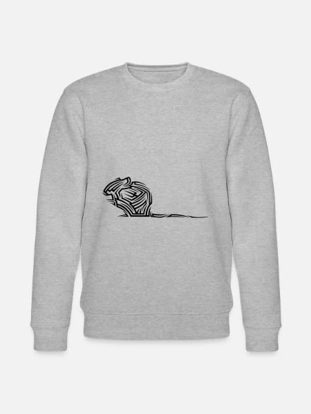 Mouse Tribal Tattoo - Stanley/Stella CHANGER Unisex Organic Sweatshirt - heather grey