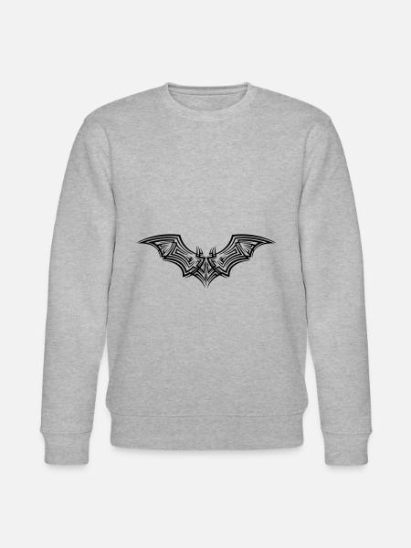 Bat Tribal Tattoo - Stanley/Stella CHANGER Unisex Organic Sweatshirt - heather grey
