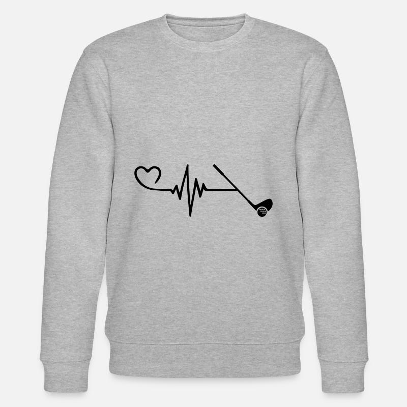 Golf Heart Pulse Heartbeat - Sweat bio CHANGER Stanley/Stella Unisexe - gris chiné