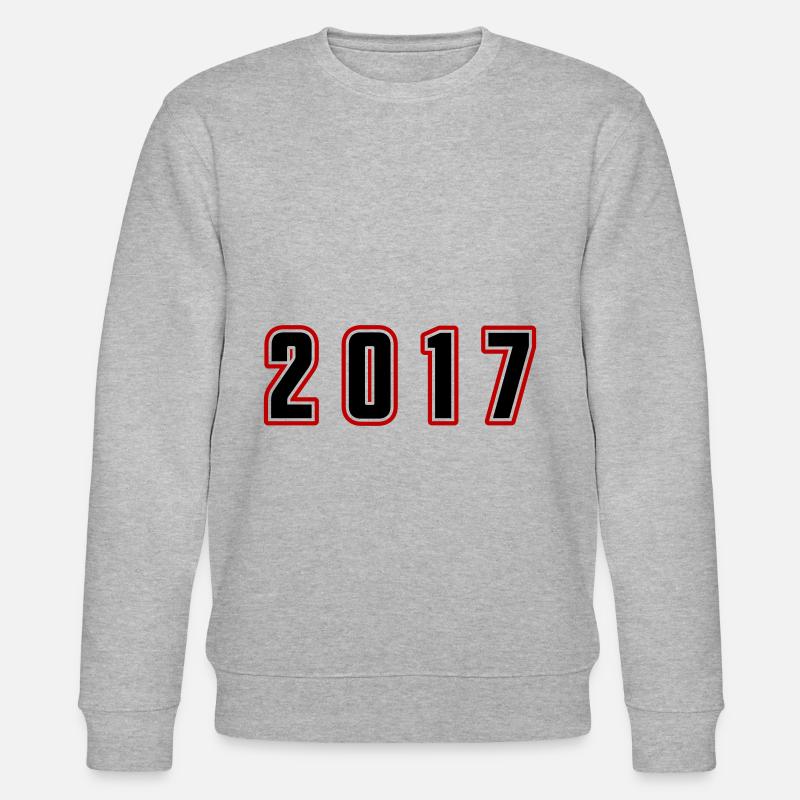 2017 Jahr Zahl - Stanley/Stella Unisex Bio-Sweatshirt CHANGER  - Grau meliert
