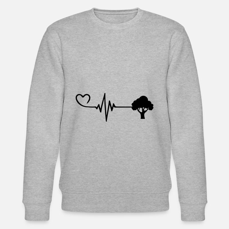Tree Pulse Heart Love - Sweat bio CHANGER Stanley/Stella Unisexe - gris chiné