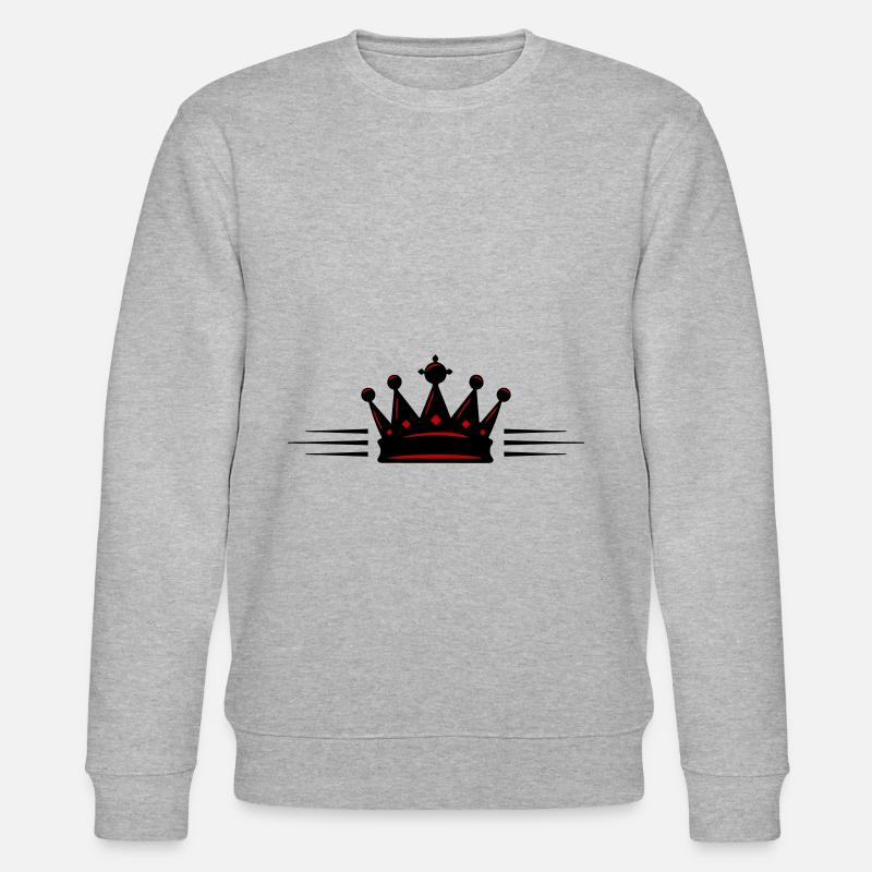 Krone Majestätisch - Stanley/Stella Unisex Bio-Sweatshirt CHANGER  - Grau meliert