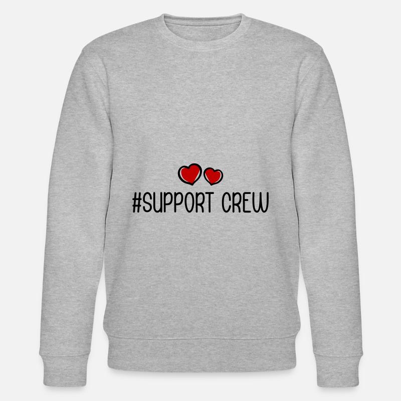 Support Crew Herz Liebe - Stanley/Stella Unisex Bio-Sweatshirt CHANGER  - Grau meliert