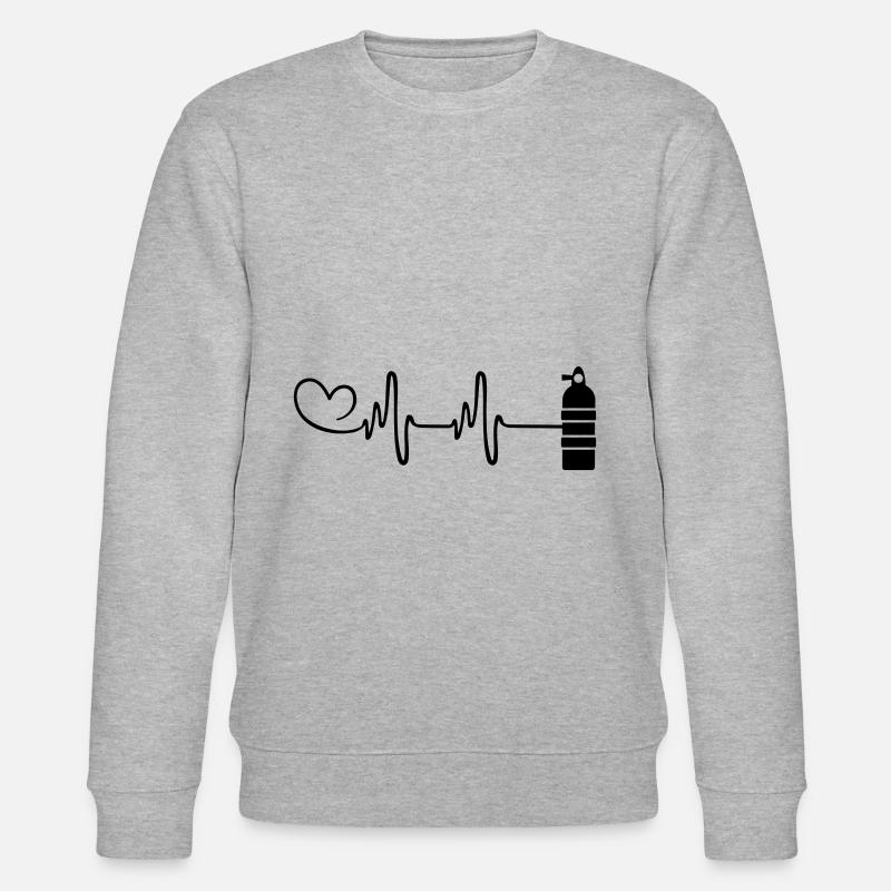Sauerstoff Tauchen puls herz - Stanley/Stella Unisex Bio-Sweatshirt CHANGER - Grau meliert