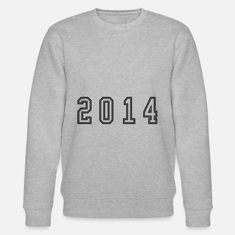 2014 Jahr Zahl - Stanley/Stella Unisex Bio-Sweatshirt CHANGER  - Grau meliert