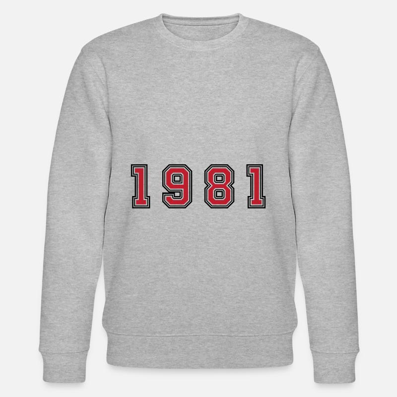 Numéro de l’année 1981 - Sweat bio CHANGER Stanley/Stella Unisexe - gris chiné