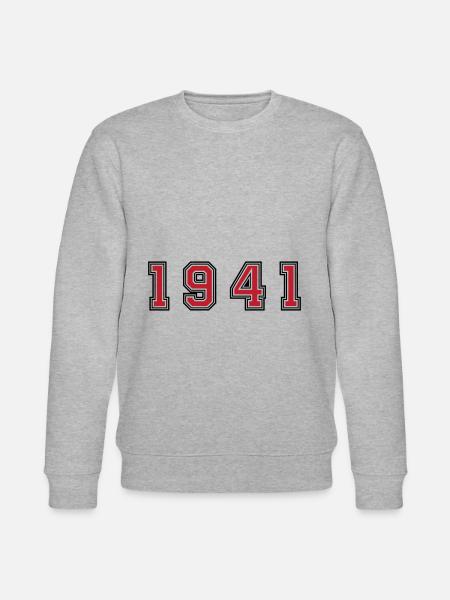 1941 year number - Stanley/Stella CHANGER Unisex Organic Sweatshirt - heather grey