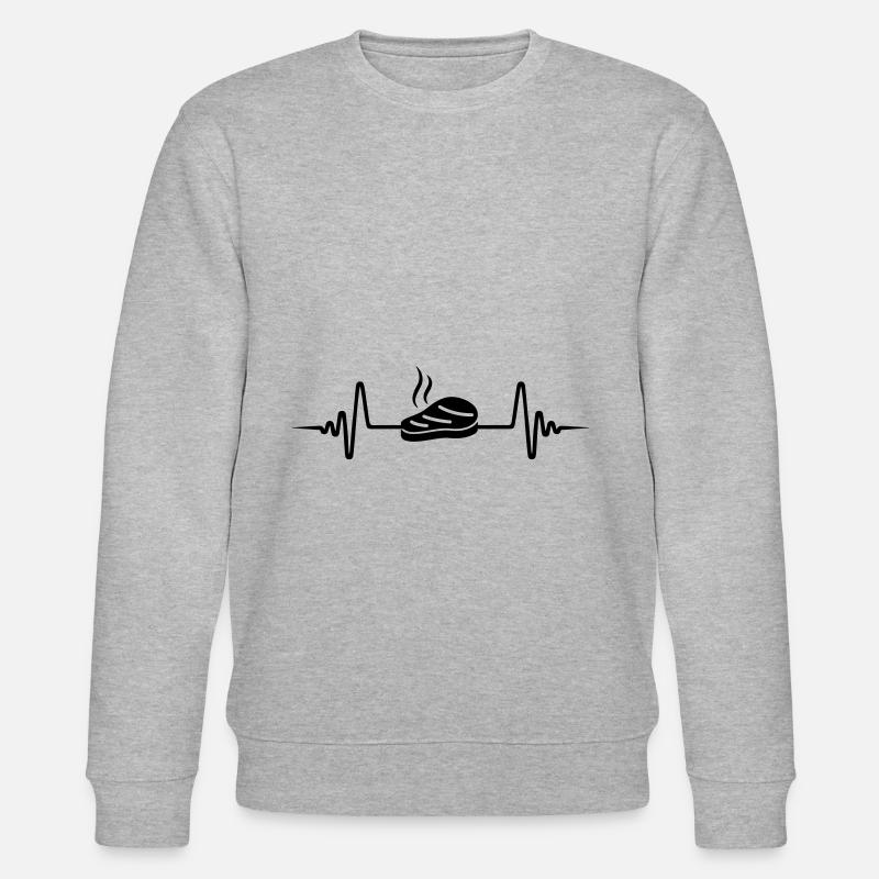 Steak Pulse Silhouette - Sweat bio CHANGER Stanley/Stella Unisexe - gris chiné