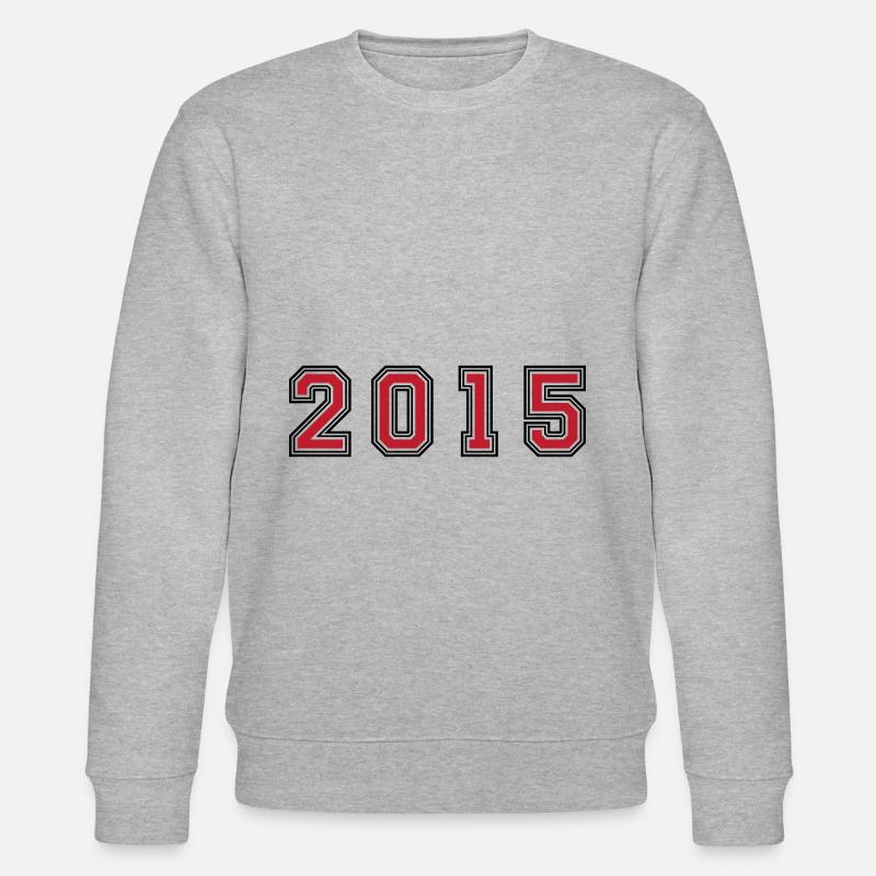 2015 year number - Stanley/Stella CHANGER Unisex Organic Sweatshirt - heather grey