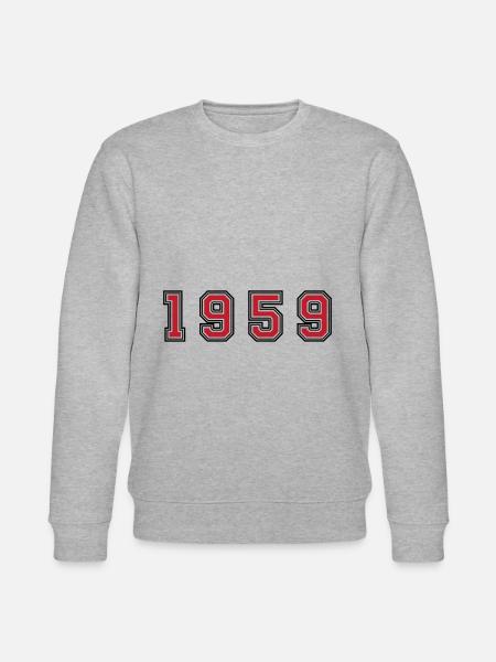 1959 year number - Stanley/Stella CHANGER Unisex Organic Sweatshirt - heather grey