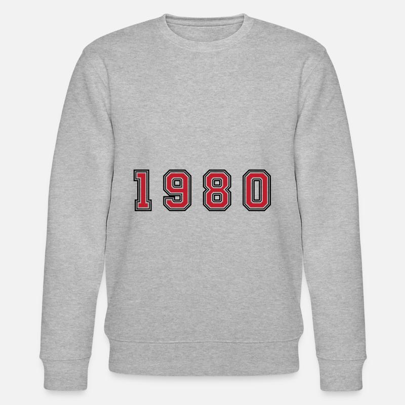 Numéro de l’année 1980 - Sweat bio CHANGER Stanley/Stella Unisexe - gris chiné
