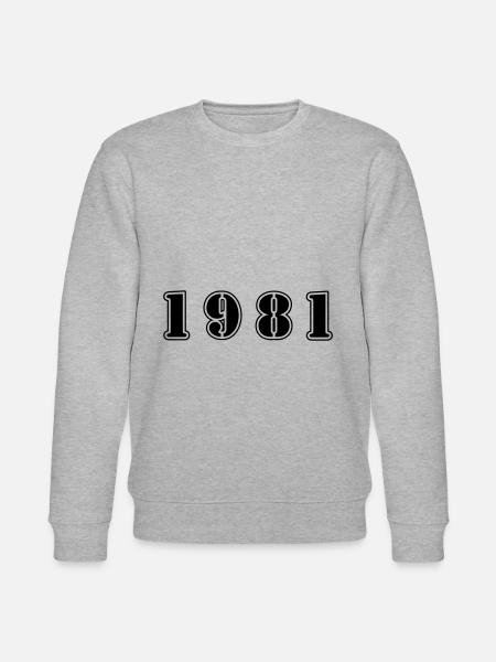 1981 year birthday - Stanley/Stella CHANGER Unisex Organic Sweatshirt - heather grey