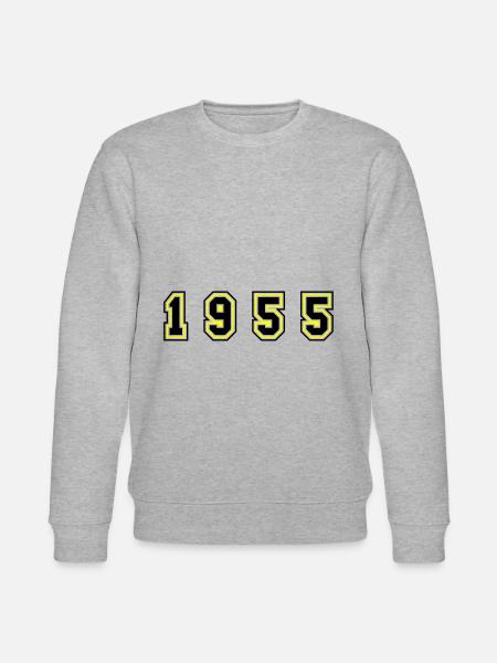 1955 Year Number - Stanley/Stella CHANGER Unisex Organic Sweatshirt - heather grey