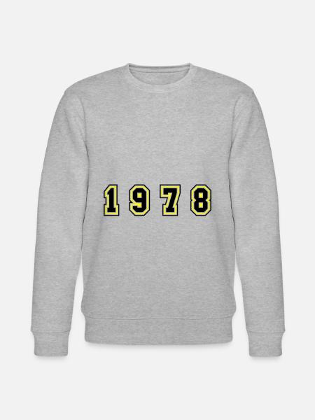 1978 Year Number - Stanley/Stella CHANGER Unisex Organic Sweatshirt - heather grey
