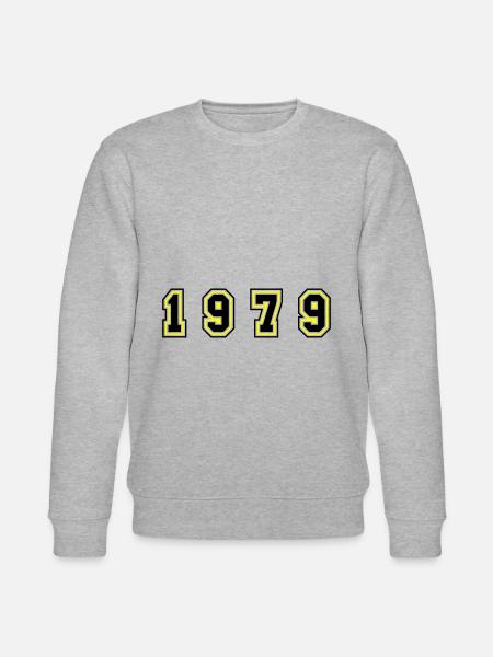 1979 Year Number - Stanley/Stella CHANGER Unisex Organic Sweatshirt - heather grey